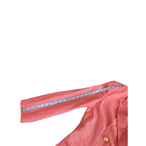 Talbots‎ Blazer Pink Double Breasted Gold Button Vintage Office Work Size 6 - Picture 13 of 14